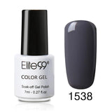 Elite99 7ml Pure Color Polish Semi Permanent Gorgeous Nail Polish Enamel Soak Off UV LED Lamp Cure Varnish Base Top Nail Art