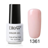 Elite99 7ml Pure Color Polish Semi Permanent Gorgeous Nail Polish Enamel Soak Off UV LED Lamp Cure Varnish Base Top Nail Art