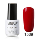 Elite99 7ml Pure Color Polish Semi Permanent Gorgeous Nail Polish Enamel Soak Off UV LED Lamp Cure Varnish Base Top Nail Art