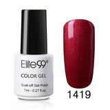 Elite99 7ml Pure Color Polish Semi Permanent Gorgeous Nail Polish Enamel Soak Off UV LED Lamp Cure Varnish Base Top Nail Art