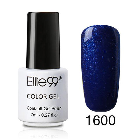 Elite99 7ml Pure Color Polish Semi Permanent Gorgeous Nail Polish Enamel Soak Off UV LED Lamp Cure Varnish Base Top Nail Art