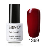 Elite99 7ml Pure Color Polish Semi Permanent Gorgeous Nail Polish Enamel Soak Off UV LED Lamp Cure Varnish Base Top Nail Art