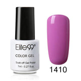 Elite99 7ml Pure Color Polish Semi Permanent Gorgeous Nail Polish Enamel Soak Off UV LED Lamp Cure Varnish Base Top Nail Art