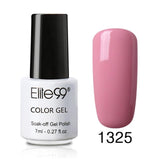 Elite99 7ml Pure Color Polish Semi Permanent Gorgeous Nail Polish Enamel Soak Off UV LED Lamp Cure Varnish Base Top Nail Art