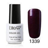 Elite99 7ml Pure Color Polish Semi Permanent Gorgeous Nail Polish Enamel Soak Off UV LED Lamp Cure Varnish Base Top Nail Art