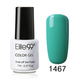 Elite99 7ml Pure Color Polish Semi Permanent Gorgeous Nail Polish Enamel Soak Off UV LED Lamp Cure Varnish Base Top Nail Art