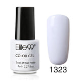 Elite99 7ml Pure Color Polish Semi Permanent Gorgeous Nail Polish Enamel Soak Off UV LED Lamp Cure Varnish Base Top Nail Art