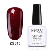 Elite99 Soak Off Glitter Pearl Color Nail Polish UV Gel 10ml Lacquer Need LED Lamp Base Top Coat Varnish Semi Permanent Enamel
