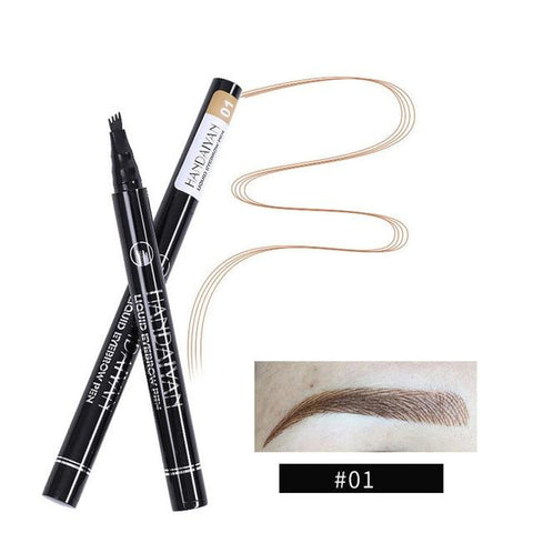 Eyebrow Pencil Microblading Eyebrow Tattoo Pen Waterproof Fork Tip Fine Sketch Microblading Pencil Liquid Eyebrow Pen Makeup