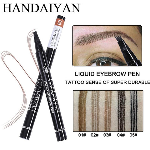 Eyebrow Pencil Microblading Eyebrow Tattoo Pen Waterproof Fork Tip Fine Sketch Microblading Pencil Liquid Eyebrow Pen Makeup