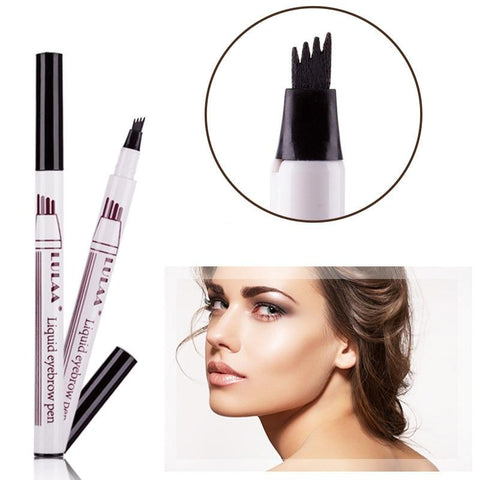 Eyebrow Pencil Tattoo Pen Eyebrow Stencil Brush Liquid Eye Brow Shades Tools Tint Long Lasting Paint Waterproof Cosmetics Set