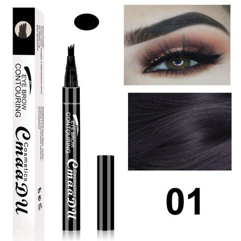 Eyebrow Pencil Waterproof 4 Fork Tip Fine Sketch Enhancer Eyebrow Tattoo Pen Liquid Eyebrow Enhancer Dye Tint Pen Dropshipping