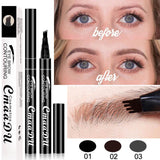 Eyebrow Tattoo Pen Waterproof Fork Tip Makeup Pen Automatic Pro Waterproof Pencil Makeup 3 Style Paint Eyebrow Pencil