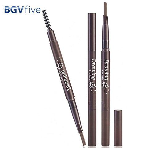 Eyebrow pencil 2 in 1 Cosmetics Makeup Double Head Eyebrow Pencil with Brush Waterproof