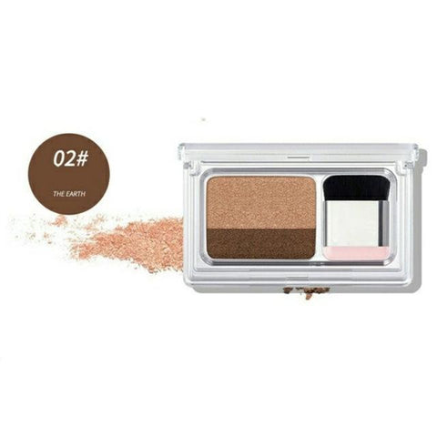 Eyes Makeup Cosmetics Magazine Lazy Eyeshadow Stamp Eye Shadow Double Color Shimmer Palette Waterproof Long Lasting Natural Nude