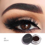 FOCALLURE 5 Color Waterproof Brand Eyebrow Cream Mascara Gel Make Up Cream Eye Brow Long-lasting Makeup Enhancer Brush Set 2