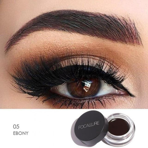 FOCALLURE 5 Color Waterproof Brand Eyebrow Cream Mascara Gel Make Up Cream Eye Brow Long-lasting Makeup Enhancer Brush Set 2