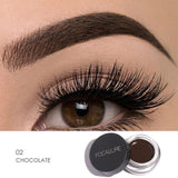 FOCALLURE 5 Color Waterproof Brand Eyebrow Cream Mascara Gel Make Up Cream Eye Brow Long-lasting Makeup Enhancer Brush Set 2