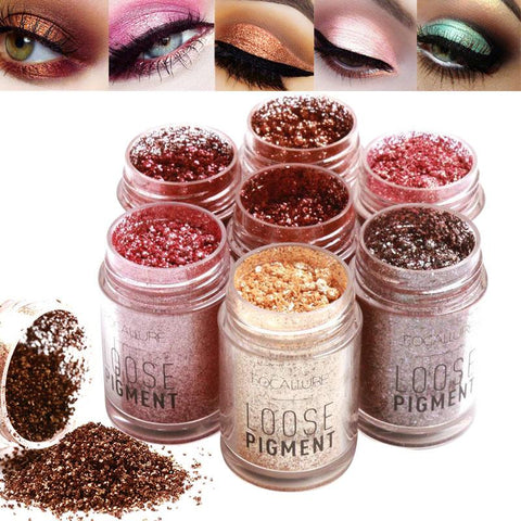 FOCALLURE Good Makeup Glitter Mermaid Eye Shadow Cosmetic Diamond Lips Loose Pigment Powder Eyes Make Up Shiny Eyeshadow JS 2018