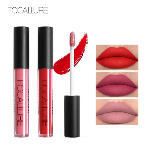 FOCALLURE Liquid Lipstick Hot Sexy Colors Lip Paint Matte Lipstick Waterproof Long Lasting Lip Gloss Lip Kit