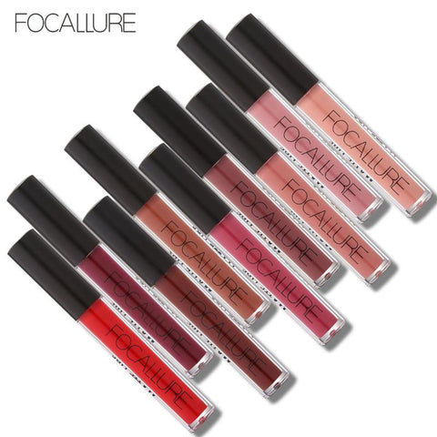 FOCALURE Brand Pro Makeup Waterproof batom Tint Lip Gloss Red Velvet True Brown Nude Matte Lipstick Colourful Maquiagem