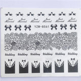 FWC 1 Sheet Nail Sticker Flower Decal Animal Flamingo Deer Butterfly Nail Art Water Transfer Slider Foils Decoration