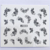 FWC 1 Sheet Nail Sticker Flower Decal Animal Flamingo Deer Butterfly Nail Art Water Transfer Slider Foils Decoration