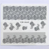 FWC 1 Sheet Nail Sticker Flower Decal Animal Flamingo Deer Butterfly Nail Art Water Transfer Slider Foils Decoration