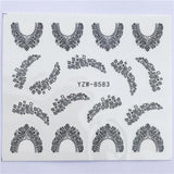 FWC 1 Sheet Nail Sticker Flower Decal Animal Flamingo Deer Butterfly Nail Art Water Transfer Slider Foils Decoration