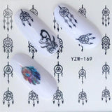 FWC 1 Sheets Nail Sticker Butterfly Summer Colorful Water Transfer  Nail Decorations UV Gel Polish DIY Decals