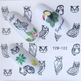 FWC 1 Sheets Nail Sticker Butterfly Summer Colorful Water Transfer  Nail Decorations UV Gel Polish DIY Decals