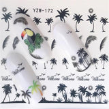 FWC 1 Sheets Nail Sticker Butterfly Summer Colorful Water Transfer  Nail Decorations UV Gel Polish DIY Decals