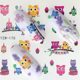 FWC 1 Sheets Nail Sticker Butterfly Summer Colorful Water Transfer  Nail Decorations UV Gel Polish DIY Decals