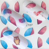 FWC 1 Sheets Nail Sticker Butterfly Summer Colorful Water Transfer  Nail Decorations UV Gel Polish DIY Decals