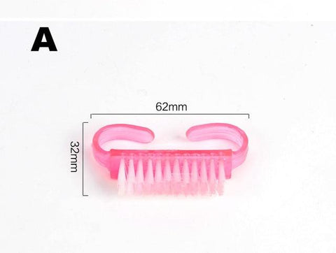 FWC  Nail Cleaning Nail Brush Tools File Nail Art Care Manicure Pedicure Soft Remove Dust Small Angle Clean Brush for nail care