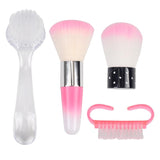 FWC  Nail Cleaning Nail Brush Tools File Nail Art Care Manicure Pedicure Soft Remove Dust Small Angle Clean Brush for nail care