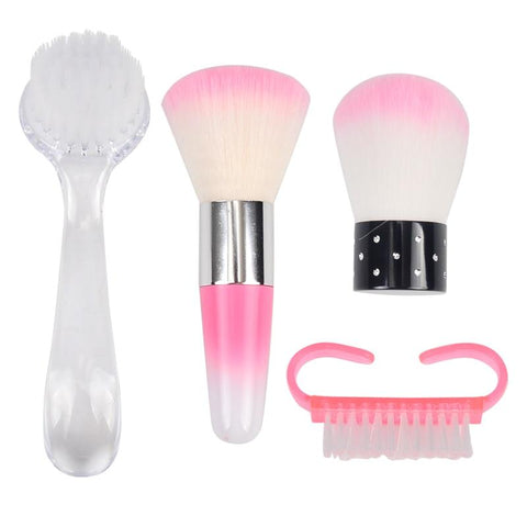 FWC  Nail Cleaning Nail Brush Tools File Nail Art Care Manicure Pedicure Soft Remove Dust Small Angle Clean Brush for nail care