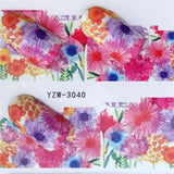 FWC Nail Stickers on Nails Blooming Flower Stickers for Nails Lavender Nail Art Water Transfer Stickers Decals