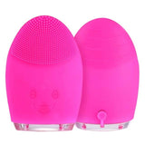 Facial Cleansing Brush Sonic Vibration Mini Face Cleaner Electric Silicone Deep Pore Cleaning Electric Brush