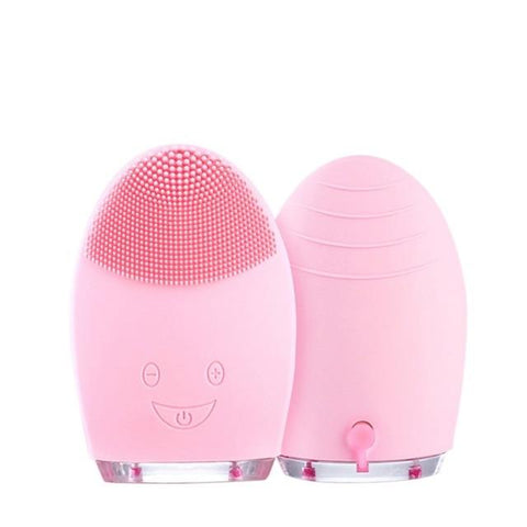 Facial Cleansing Brush Sonic Vibration Mini Face Cleaner Electric Silicone Deep Pore Cleaning Electric Brush