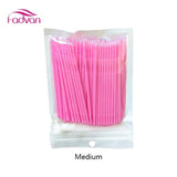 Fadvan 100pc/lot Micro Brushes  Eye Lash Glue Brushes Eyelashes Extension Lint Free Disposable Applicators Sticks Makeup Tools