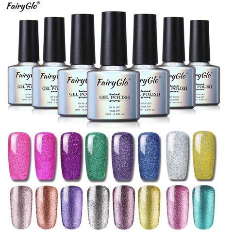 FairyGlo 10ML UV LED Stamping Paint Nail Polish Bling Glitter Nail Gelpolish Nail Art Enamel Vernis a Ongle Nagellak Lucky Ink