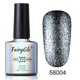 FairyGlo Neon Color Nail Polish 10ML Bling Glitter Semi Permanent Polish Soak Off GelLak Hybird Varnish Holographic Shilak