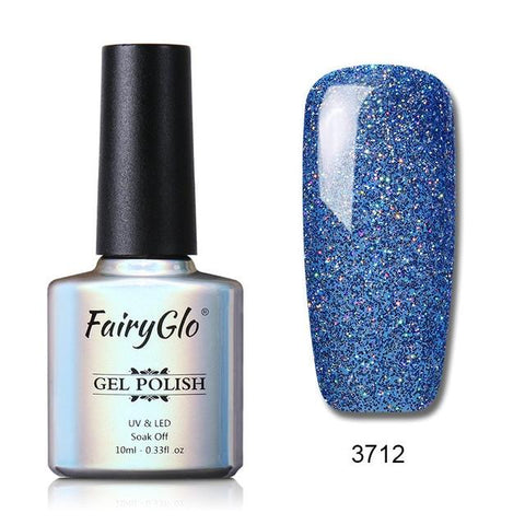 FairyGlo Neon Color Nail Polish 10ML Bling Glitter Semi Permanent Polish Soak Off GelLak Hybird Varnish Holographic Shilak