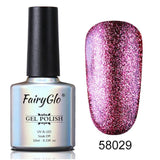 FairyGlo Neon Color Nail Polish 10ML Bling Glitter Semi Permanent Polish Soak Off GelLak Hybird Varnish Holographic Shilak