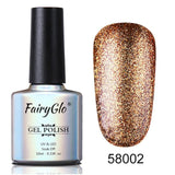 FairyGlo Neon Color Nail Polish 10ML Bling Glitter Semi Permanent Polish Soak Off GelLak Hybird Varnish Holographic Shilak