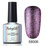 FairyGlo Neon Color Nail Polish 10ML Bling Glitter Semi Permanent Polish Soak Off GelLak Hybird Varnish Holographic Shilak
