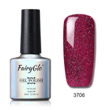 FairyGlo Neon Color Nail Polish 10ML Bling Glitter Semi Permanent Polish Soak Off GelLak Hybird Varnish Holographic Shilak