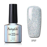 FairyGlo Neon Color Nail Polish 10ML Bling Glitter Semi Permanent Polish Soak Off GelLak Hybird Varnish Holographic Shilak