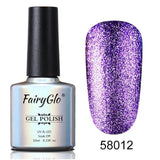 FairyGlo Neon Color Nail Polish 10ML Bling Glitter Semi Permanent Polish Soak Off GelLak Hybird Varnish Holographic Shilak